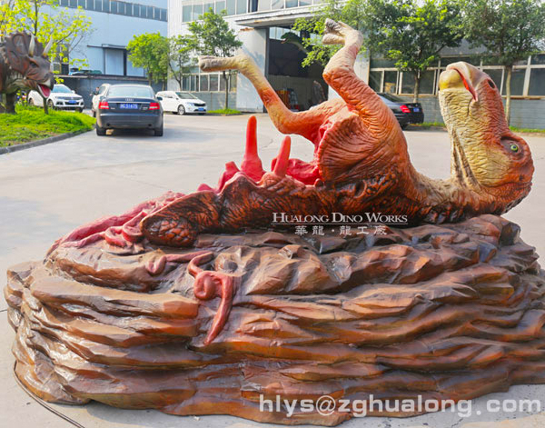 華龍藝術(shù)主題公園戶外創(chuàng)意新穎仿真恐龍擺件園林景觀小品 